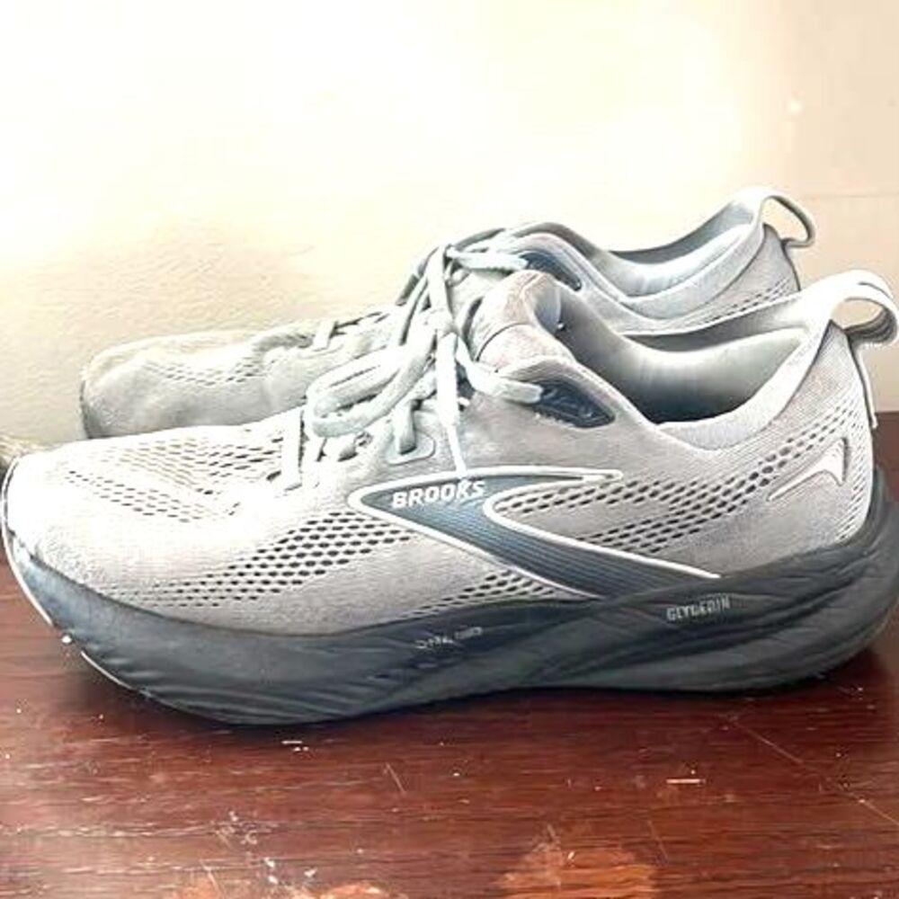 💥Brooks Glycerin 22 Mens Size 10 Gray Black Athletic Running Shoes Sneakers💥